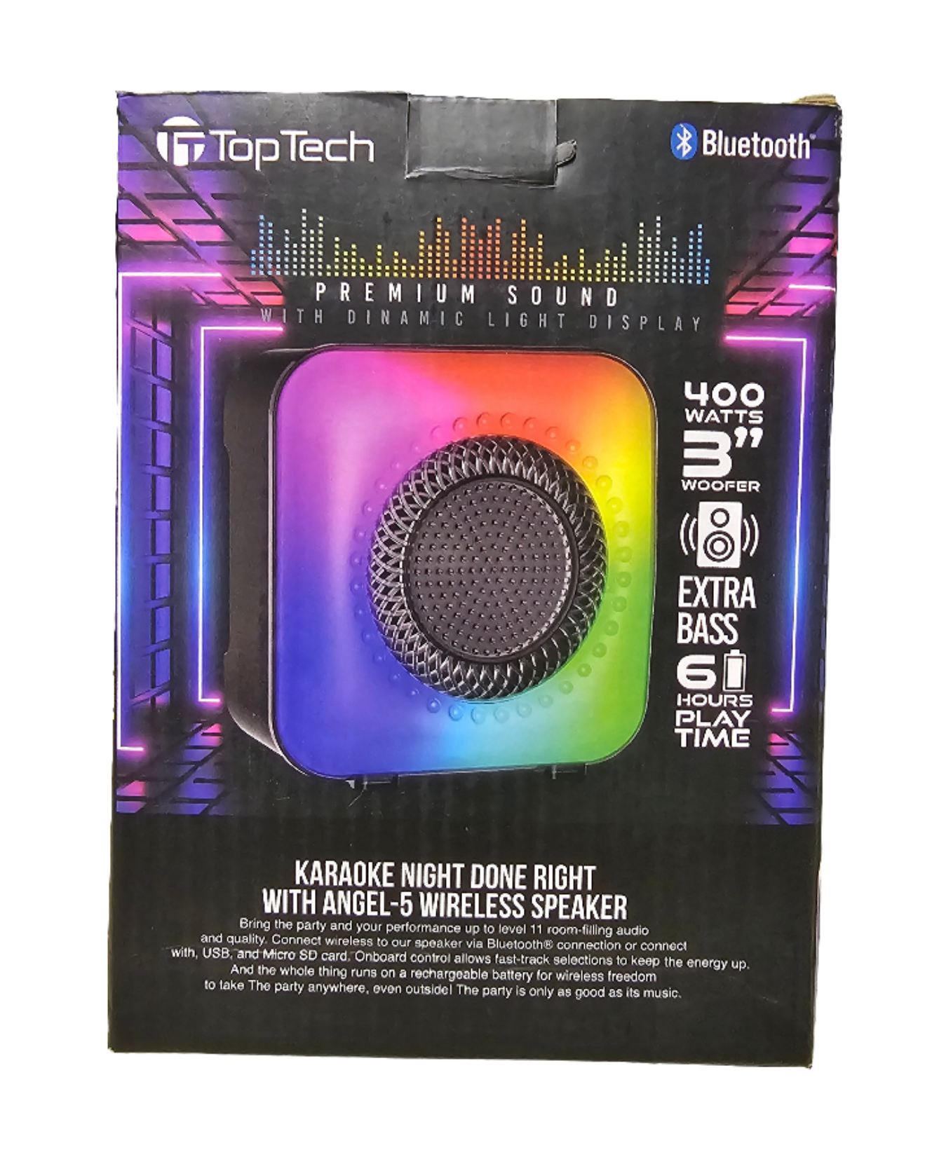 TopTech ANGEL-5 TWS Speaker: Light Up Your Sound!