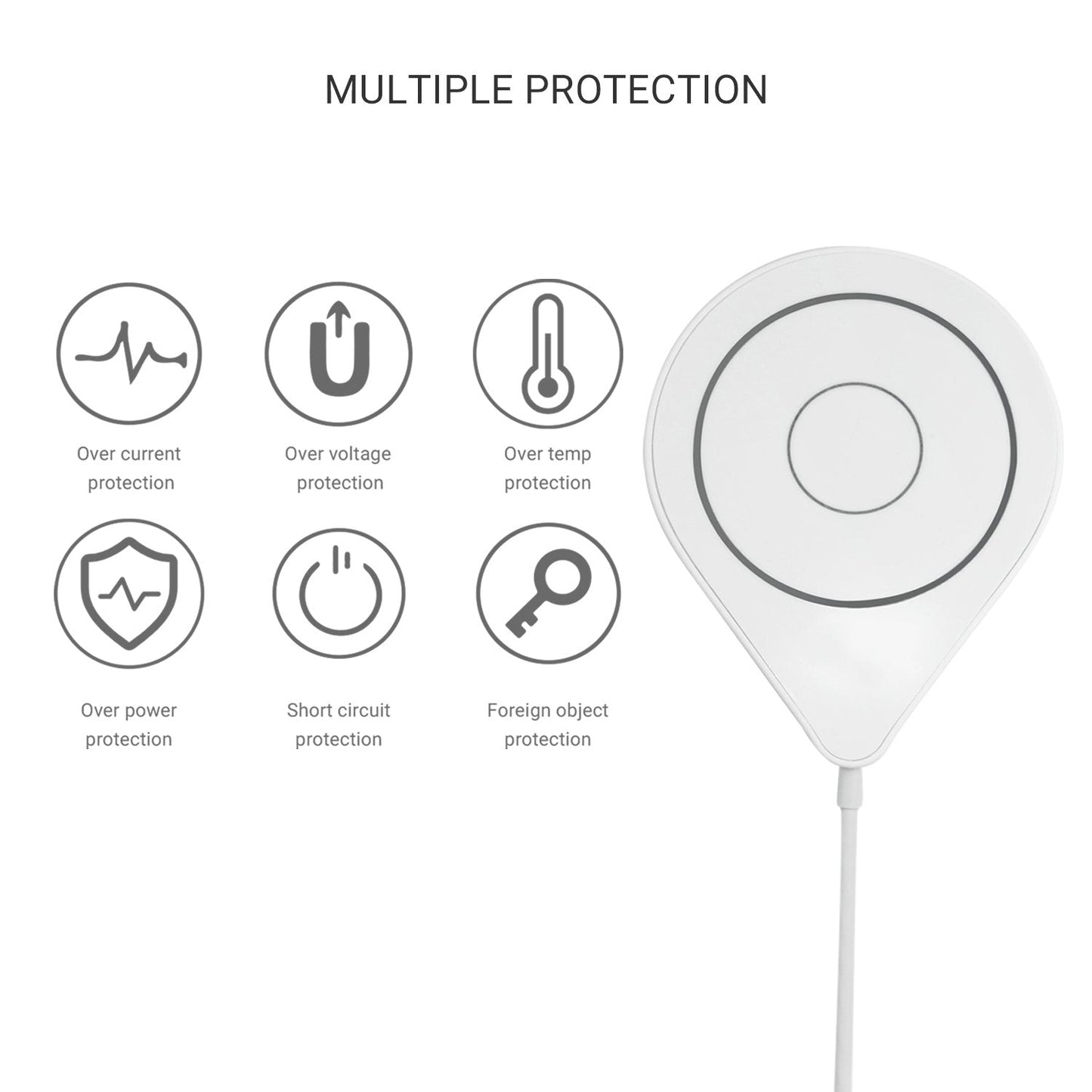 MAG-C Ultra Slim Magnetic Wireless Charger with Magnet Ring