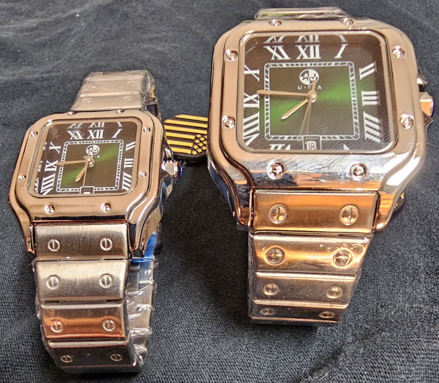 Men and Woman Matching Gold Watches