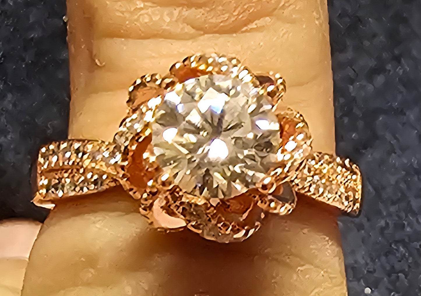 The "Eternal Bloom" Statement Ring 1ct+ Moissanite on Rose Gold