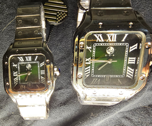Men and Woman Matching Gold Watches